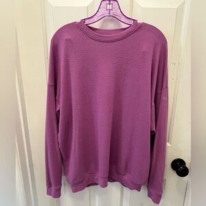 🧘🏽‍♀️VGUC Alo Yoga Electric Violet Soho Pullover Sweater - Sz Medium